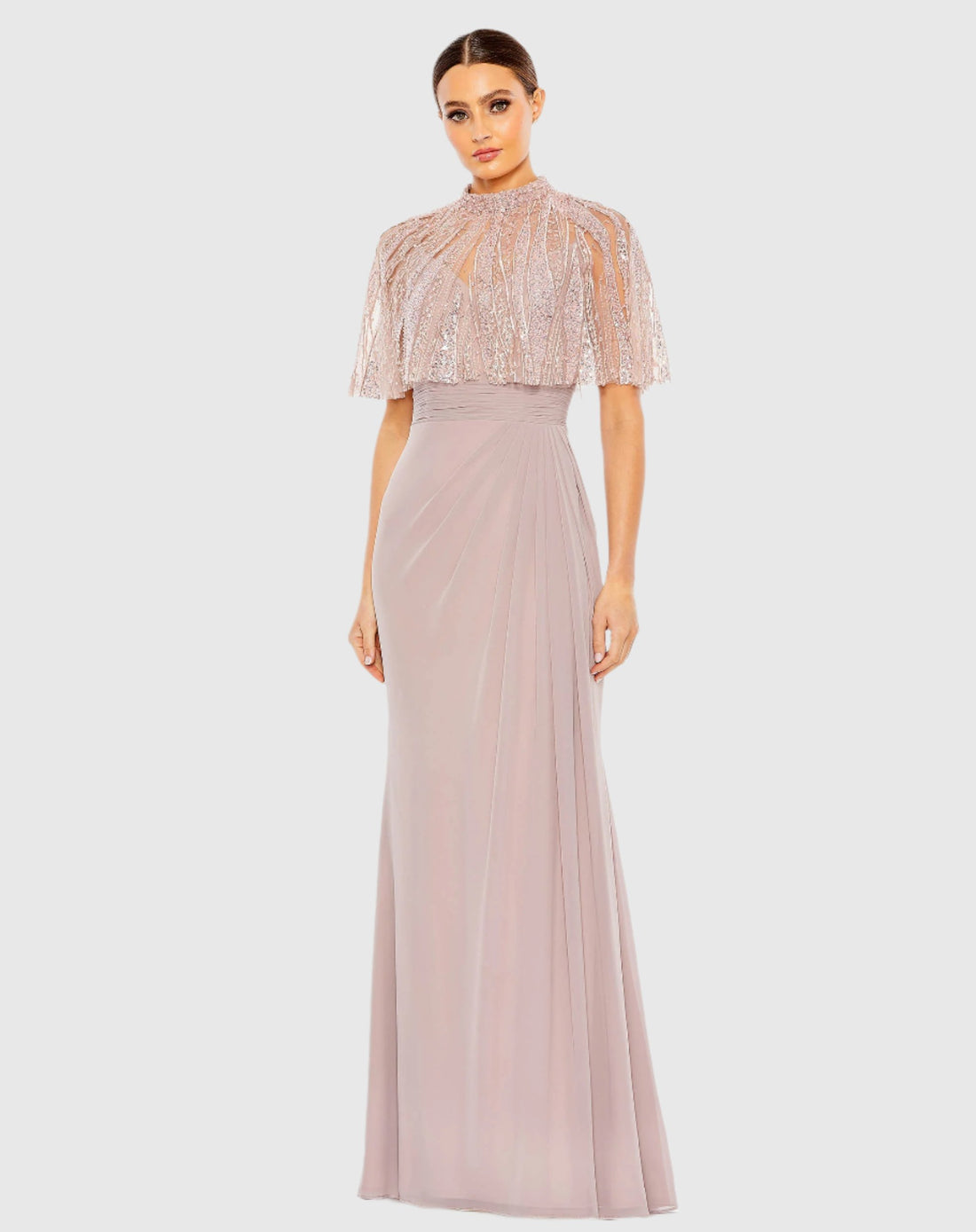 Mac Duggal, Sleeveless Gown With Embellished Cape #20467