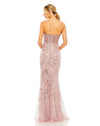 Strapless embellished crystal gown - Blush Pink