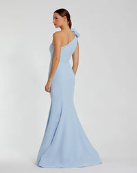 One Shoulder Mermaid Gown - Blue