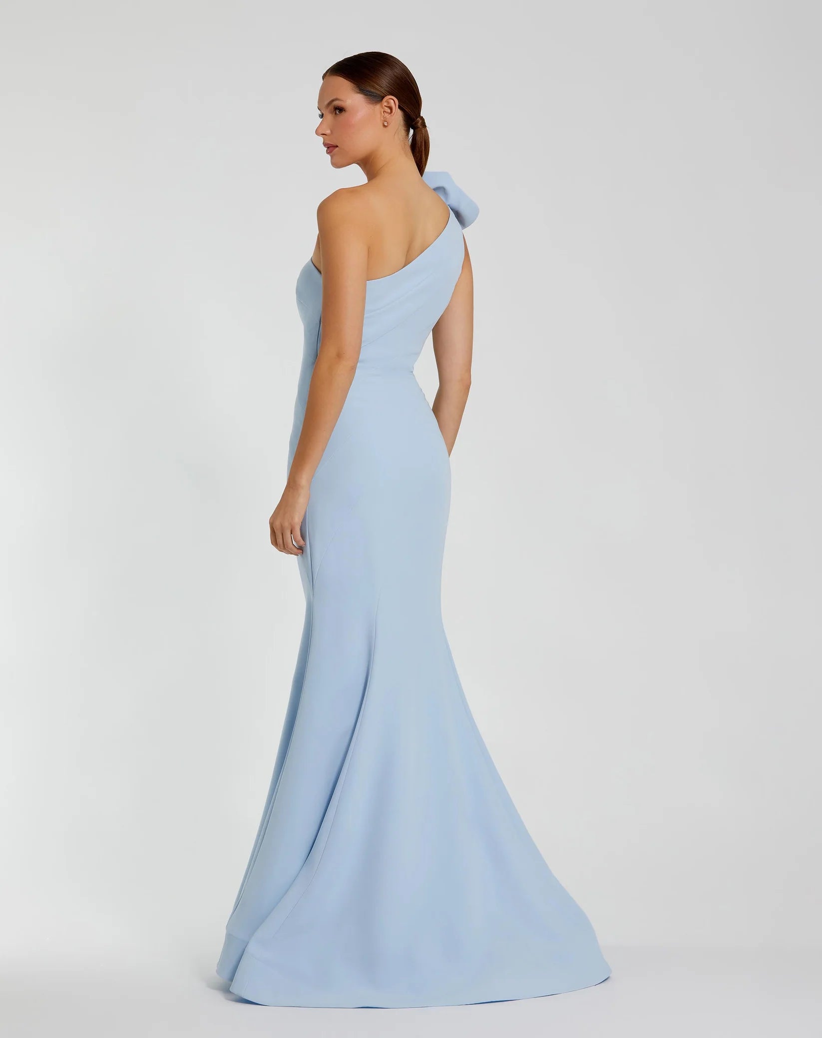 One Shoulder Mermaid Gown - Blue