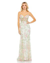 Mac Duggal Style #68180 Embellished sleeveless illusion corset gown - White