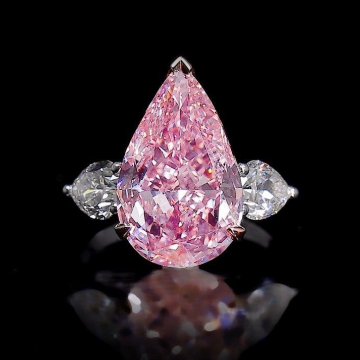 Anna Kournikova Pink Pear Engagement Ring from Enrique 10 Off Your First Order Shaide Shop Women s Cocktail Rings SHAIDE BOUTIQUE