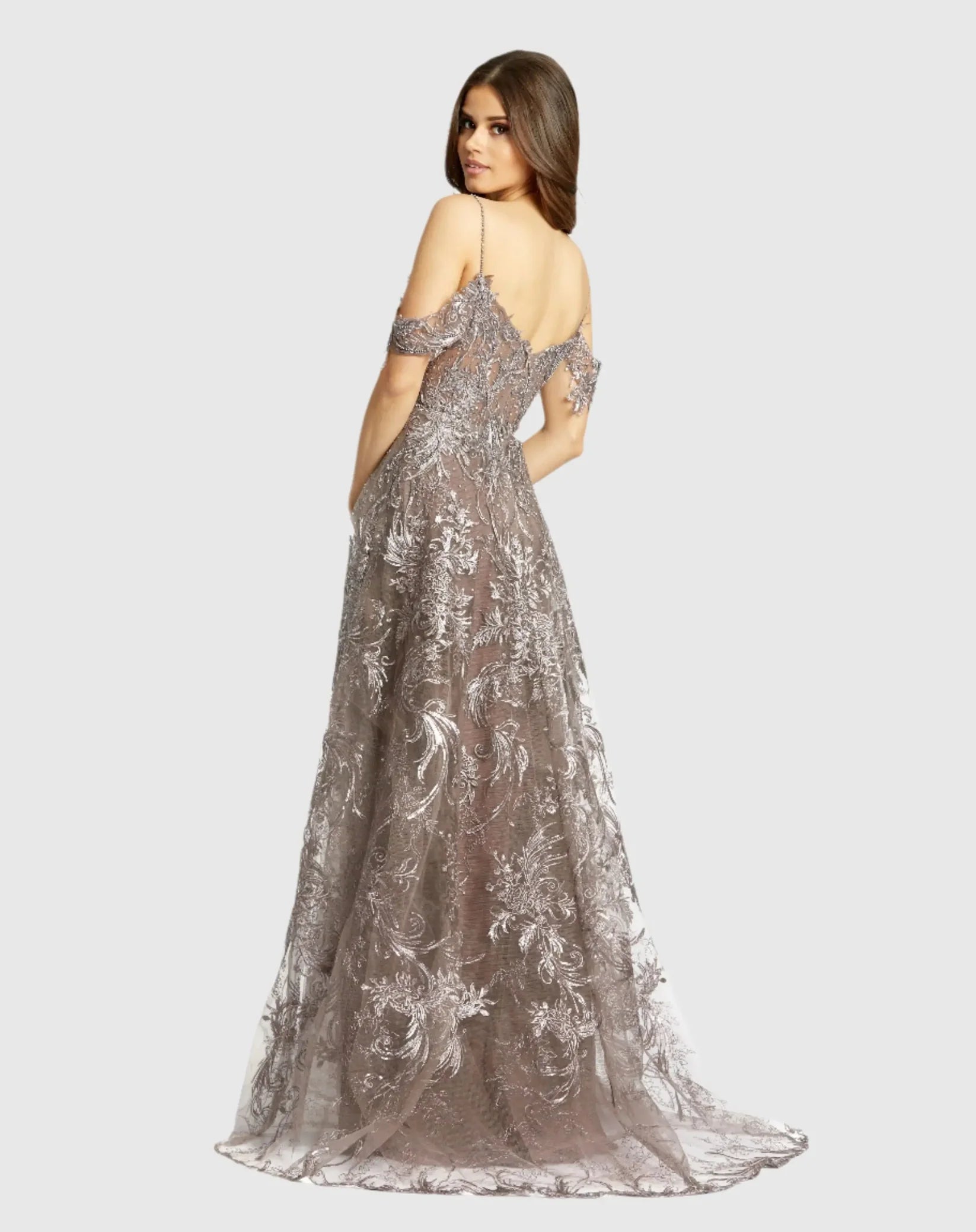 Embellished Sweetheart Gown - Lilac