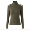 balmain inspired button detailed rollneck sweater is a sexy and sophisticated jumper made from soft ribbed knit, medium stretch fabric with beautiful button detailing. This turtleneck sweater is available in a series of colours and can be worn either casually or dressed up!  khaki
