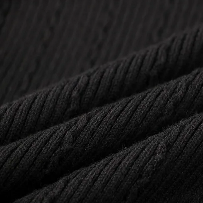 Button detail rollneck long sleeve sweater -Khaki