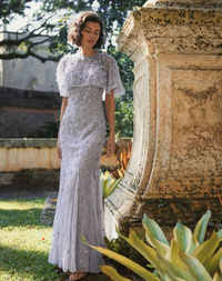 Mac Duggal, Embellished Cape Gown - Lilac #93653