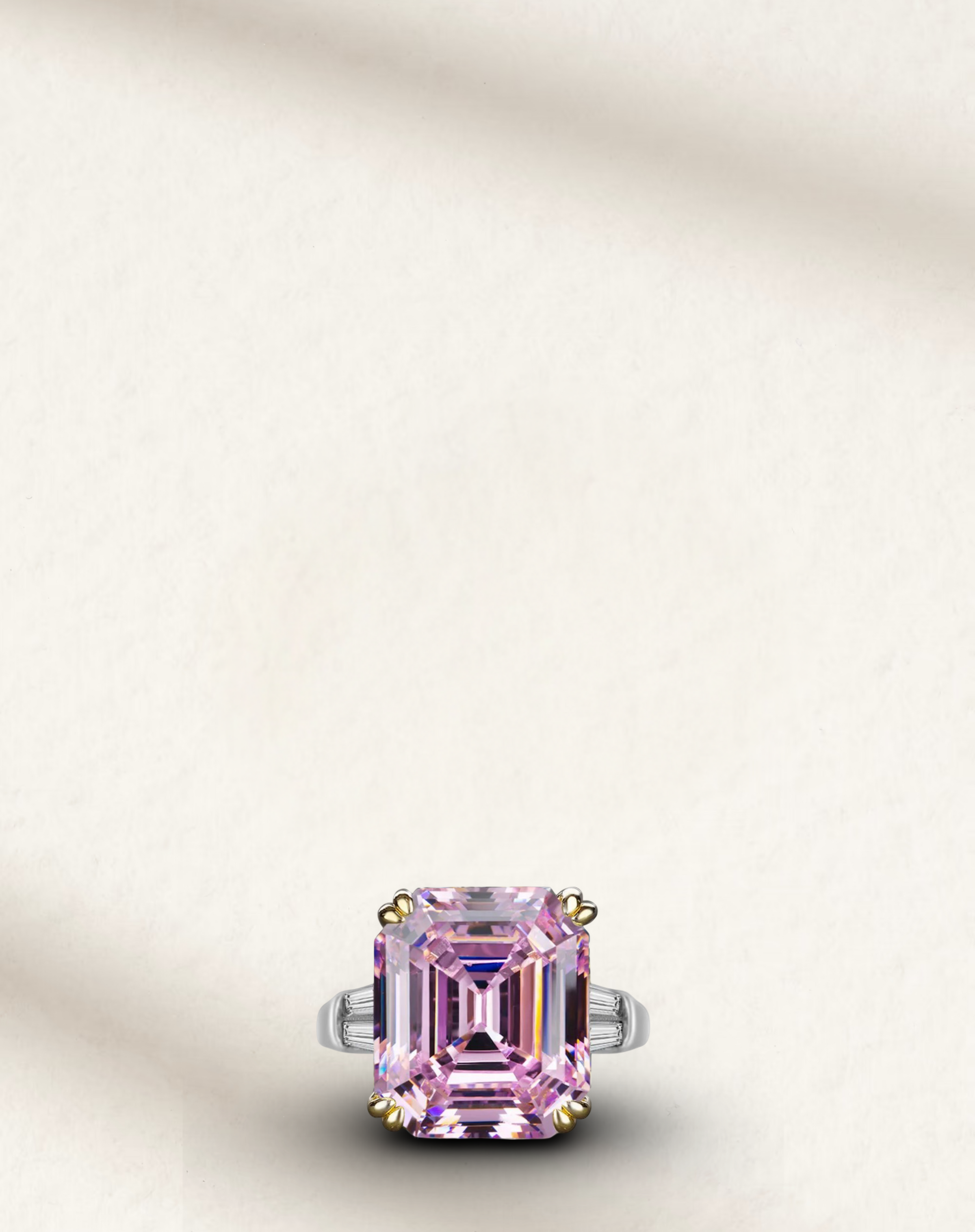 9.52 Carat, Fancy Pink, Asscher Cut Cocktail Ring