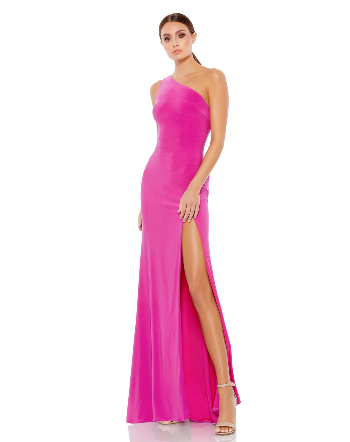 Style #26512 Mac Duggal Draped back stretch-jersey gown - Pink