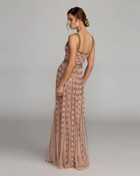 Rose embellished gown back