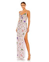 mac duggal, EMBELLISHED LACE SLEEVELESS V NECK GOWN,  Style #10893 lilac