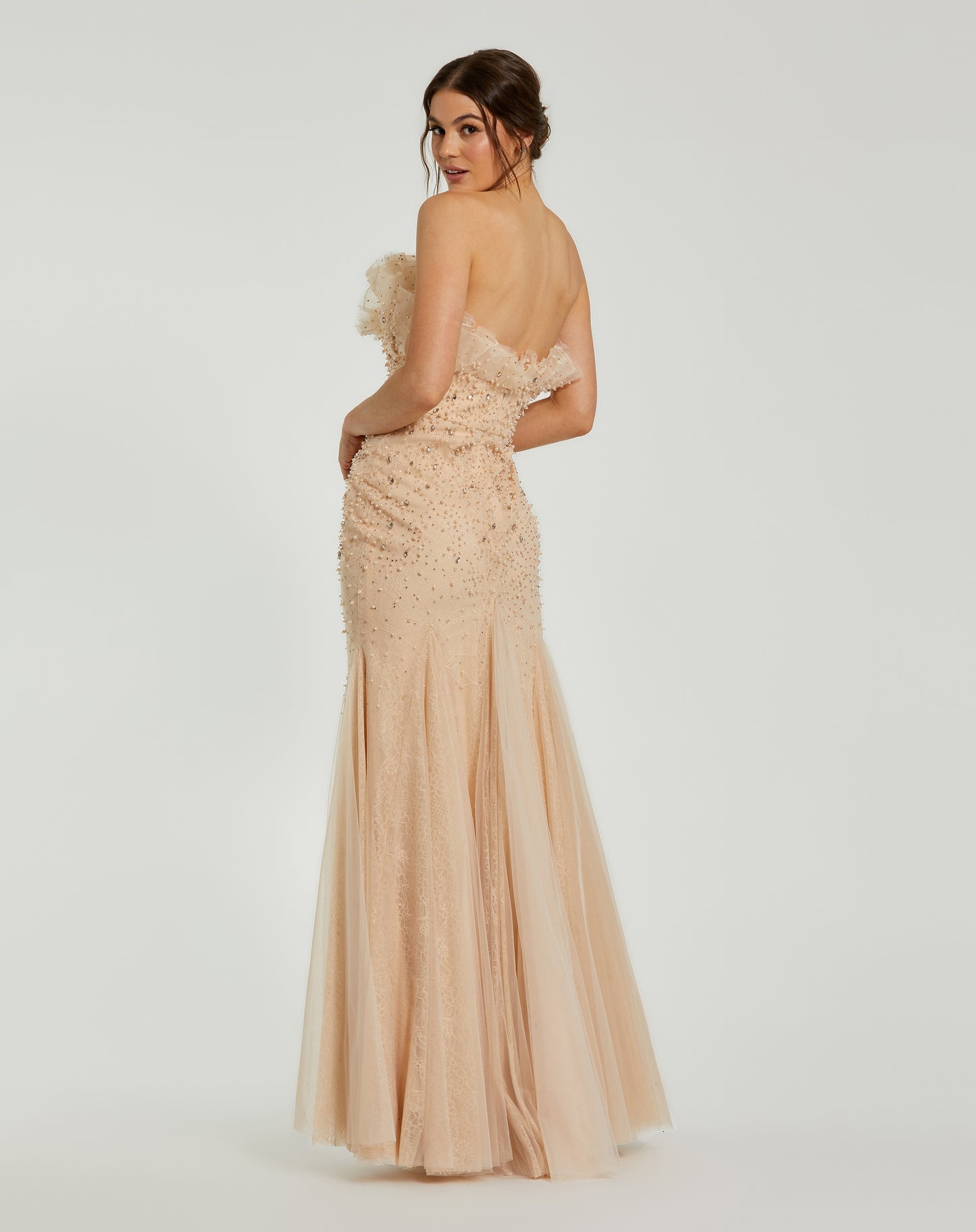 【Mac Duggal】Draped Pearl Beaded Mermaid Gown 関税送料込 Mac Duggal Women's Draped Pearl Beaded Mermaid Gown - Macy's