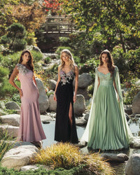 Mac Duggal Rose Pink Crepe One Shoulder Gown With Flower Black  #11810 