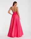 Satin Ballgown with Bow - Hot Pink