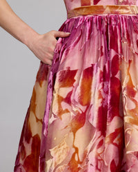 Sleeveless Velvet Ruffle Ball Gown
