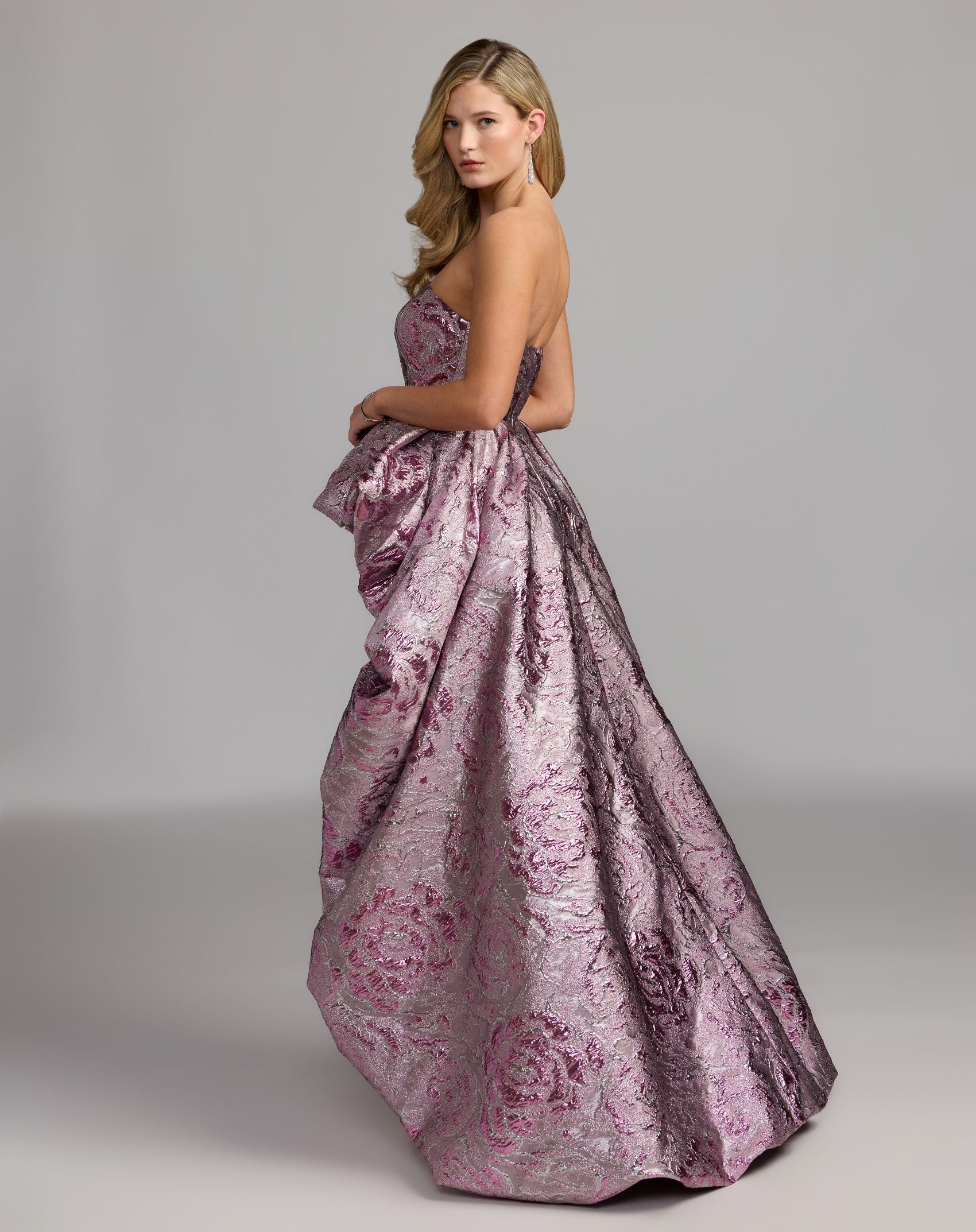 Mac Duggal #13359 rose gown back view