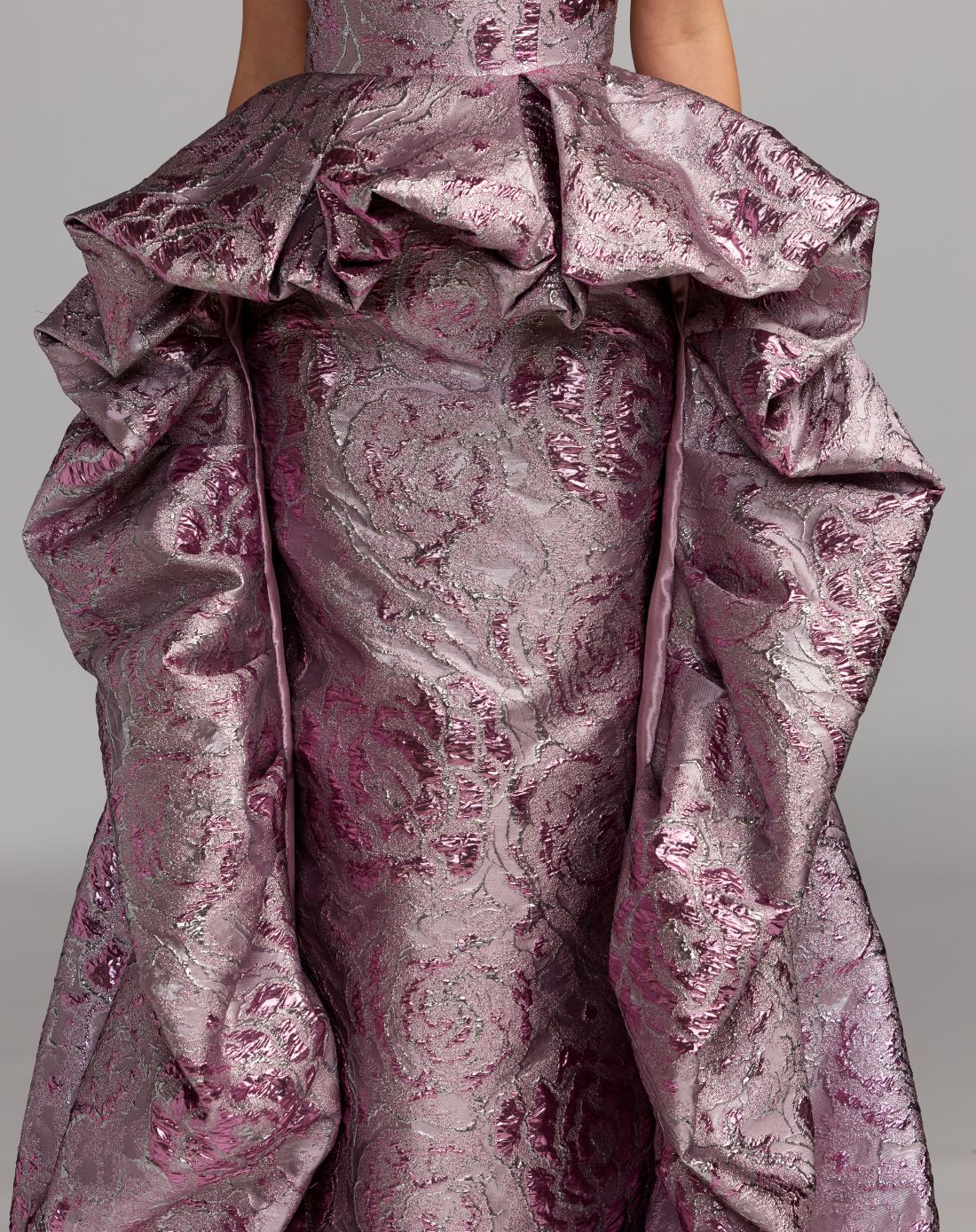 Mac Duggal #13359 rose bubble overskirt detail