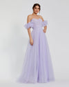 Mac Duggal Purple Off The Shoulder Tulle A Line Gown #20517 Lilac 