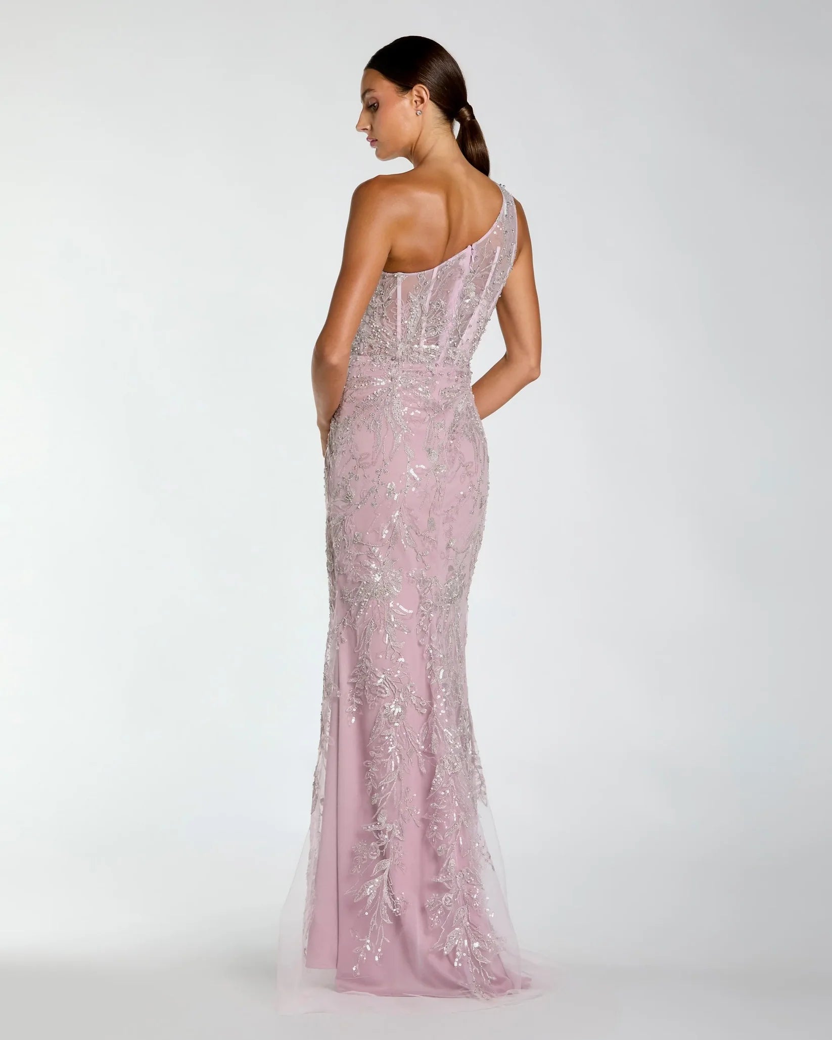 Mac Duggal One Shoulder Embellished Gown #20543 Lilac