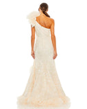 Style #20548 Designer: Mac Duggal ONE SHOULDER RUFFLE HIGH LOW TULLE GOWN back