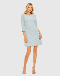Mac Duggal 20697 Seafoam A-line embellished cocktail dress - front