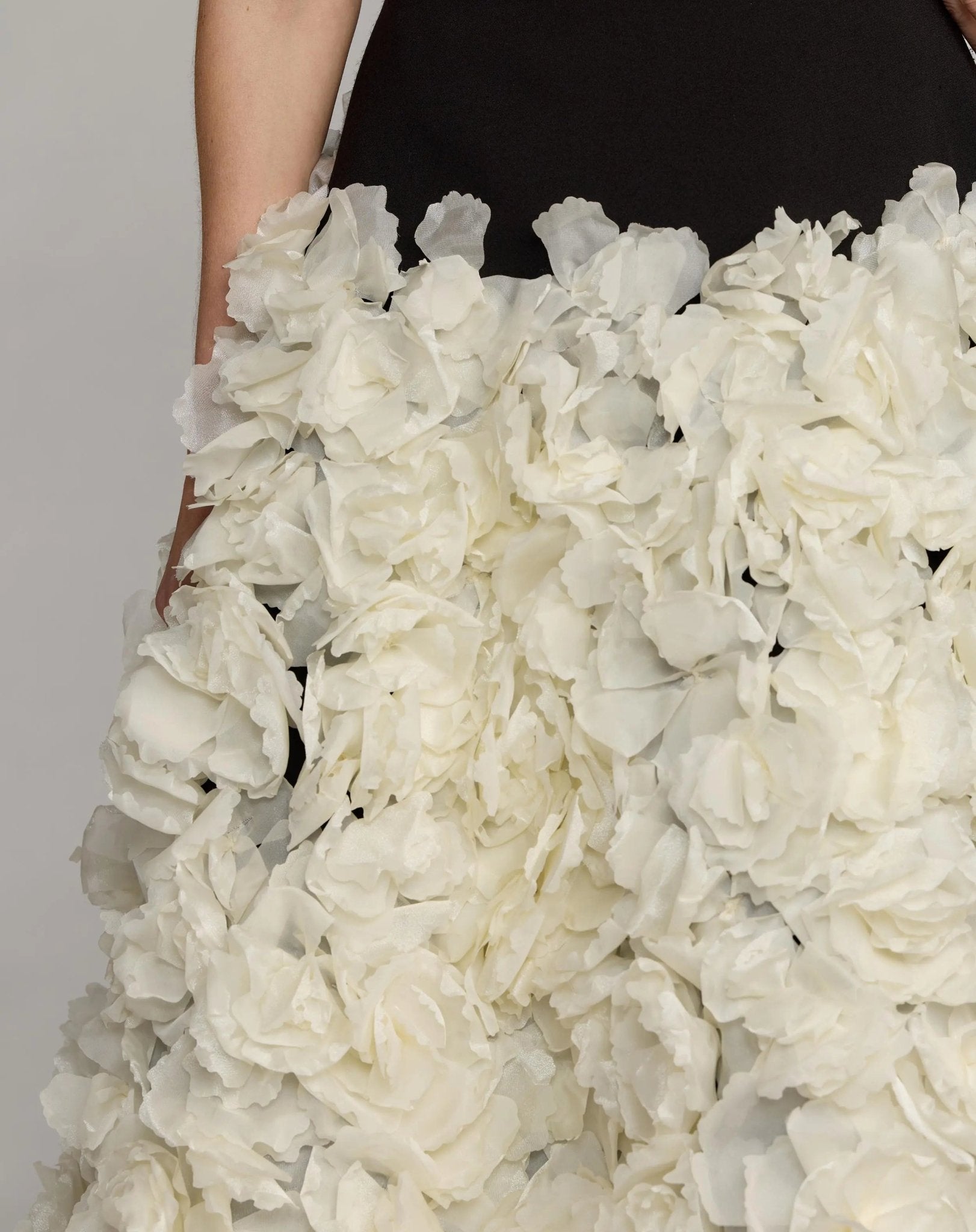 Drop Waist 3D Floral Midi Dress