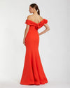 Off The Shoulder Mermaid Gown - Cayenne Red