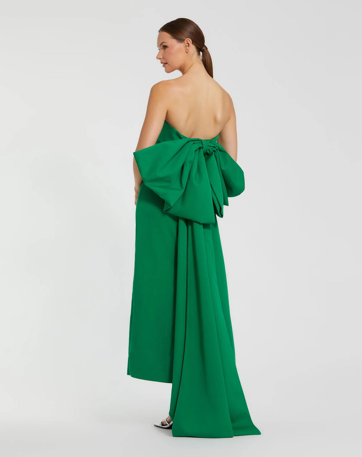 Mac Duggal Spring Green Strapless Crepe Sheath Dress with Bow #21108