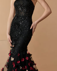 Mac Duggal #21147 black multi embellished gown for black tie events