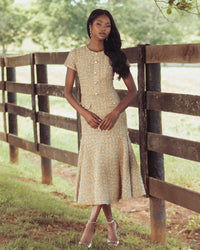 Mac Duggal #21167 boucle midi dress alternate view