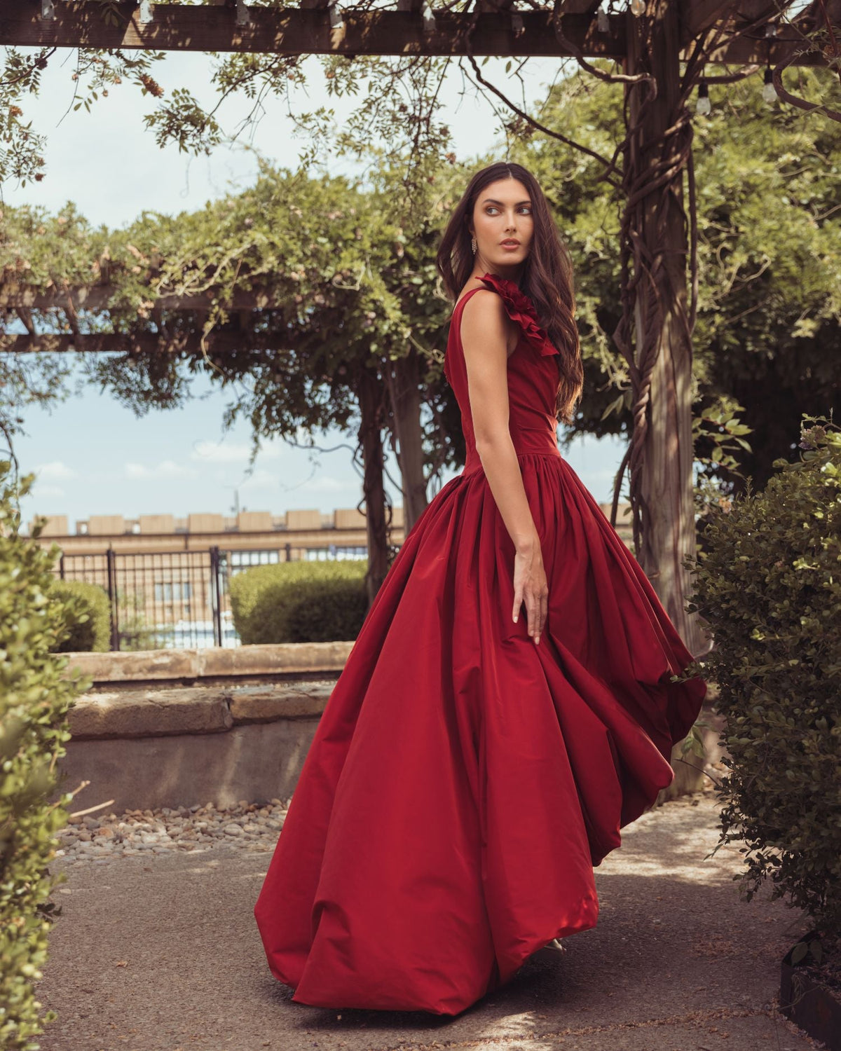 Mac Duggal #21188 ruby gown lifestyle alt 2