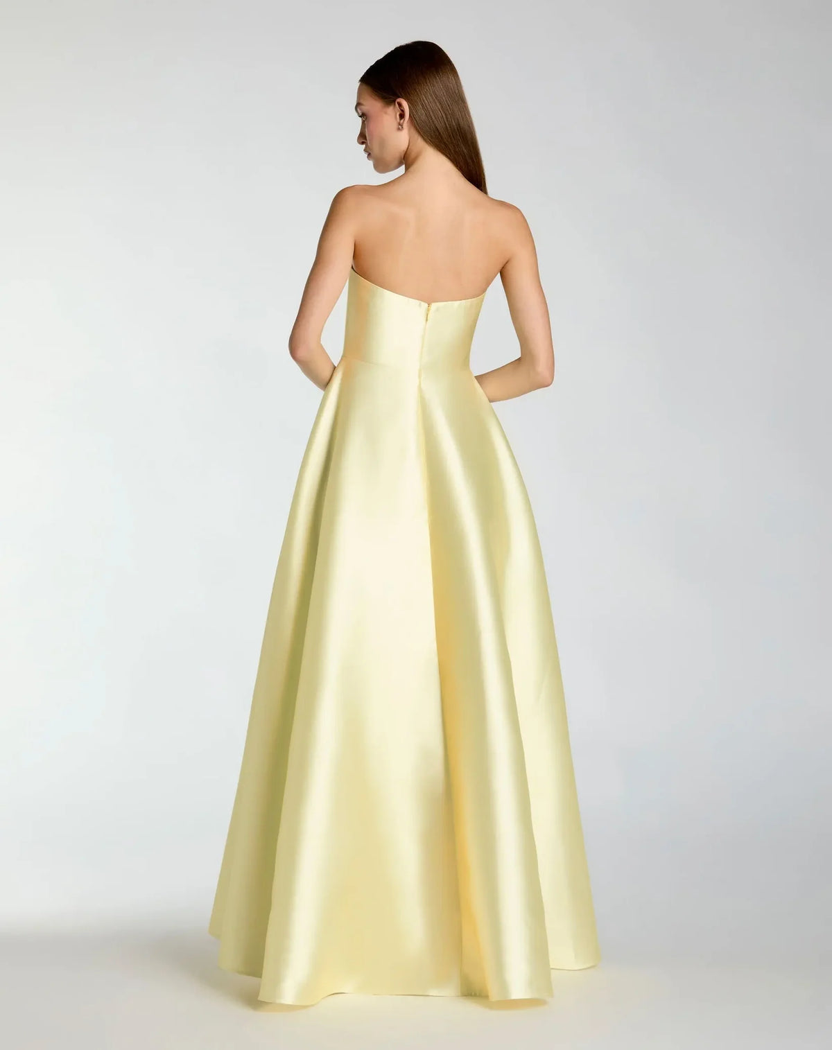 Mac Duggal Yellow Strapless Mikado Ball Gown With Floral Print #21246 Butter Yellow Shaide Boutique Mac Duggal Yellow Strapless Mikado Ball Gown With Floral Print #21246 Butter Yellow Shaide Boutique