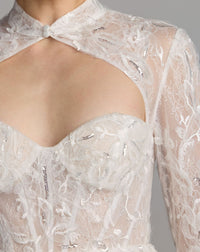 Mac Duggal #21542 sequin lace detail