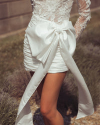 Mac Duggal #21543 ivory mini dress lifestyle alt