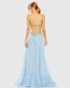 Embellished Cut Out Gown - Powder Blue - Sale
