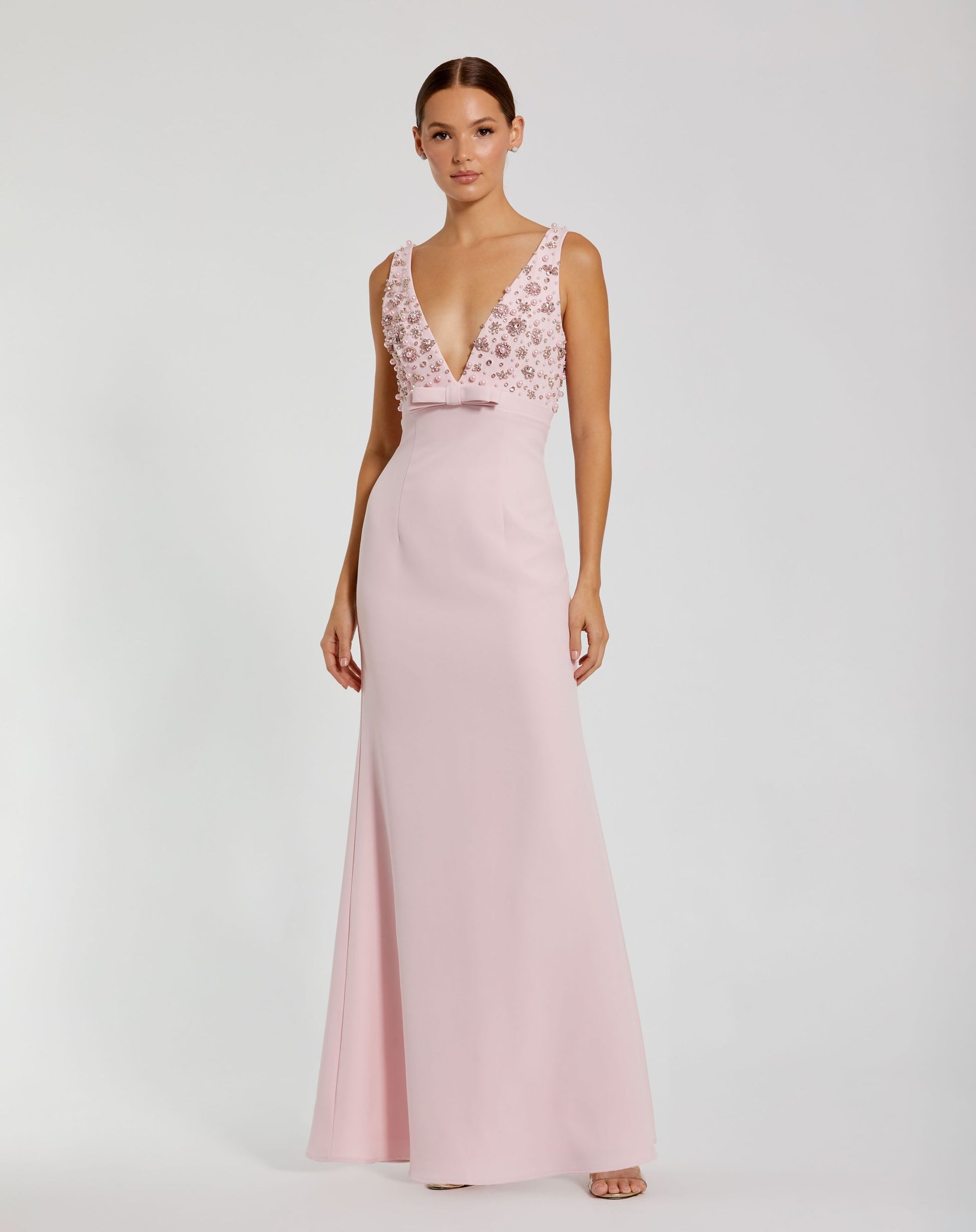 Mac duggal blush dress deals