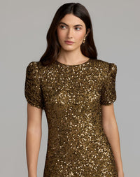 Mac Duggal #24003 sequin beadwork close-up