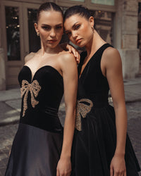 Mac Duggal #21430 velvet mini dress alternate view