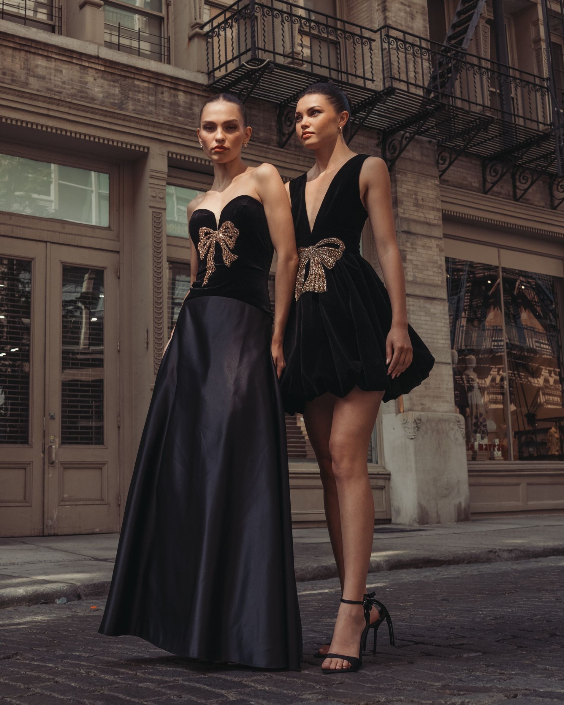 Mac Duggal #21430 velvet mini dress lifestyle group