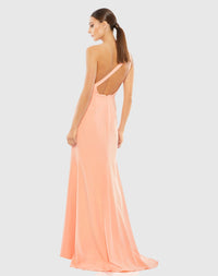 One Shoulder Jersey Mermaid Gown Bridesmaid - Emerald Green