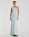 One Shoulder Jersey Mermaid Gown Bridesmaid - Emerald Green