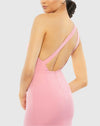 One Shoulder Jersey Mermaid Gown Bridesmaid - Emerald Green