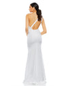 One Shoulder Jersey Mermaid Gown Bridesmaid - Emerald Green