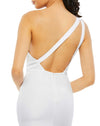 One Shoulder Jersey Mermaid Gown Bridesmaid - Emerald Green