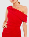 Ruched Off-The-Shoulder Midi Dress - White
