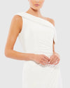 Ruched Off-The-Shoulder Midi Dress - White
