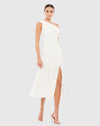 Mac Duggal Ruched Off-The-Shoulder Midi Dress #26484 White
