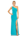 Style #26512 Mac Duggal Draped back stretch-jersey gown - Blue