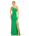 Style #26512 Mac Duggal Draped back stretch-jersey gown - Green