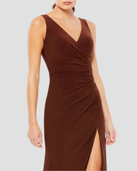 Ruched Jersey Bridesmaids Dress - Lilac