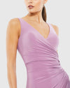 Ruched Jersey Bridesmaids Dress - Lilac